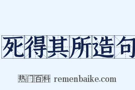 死得其所造句是什么意思的图片